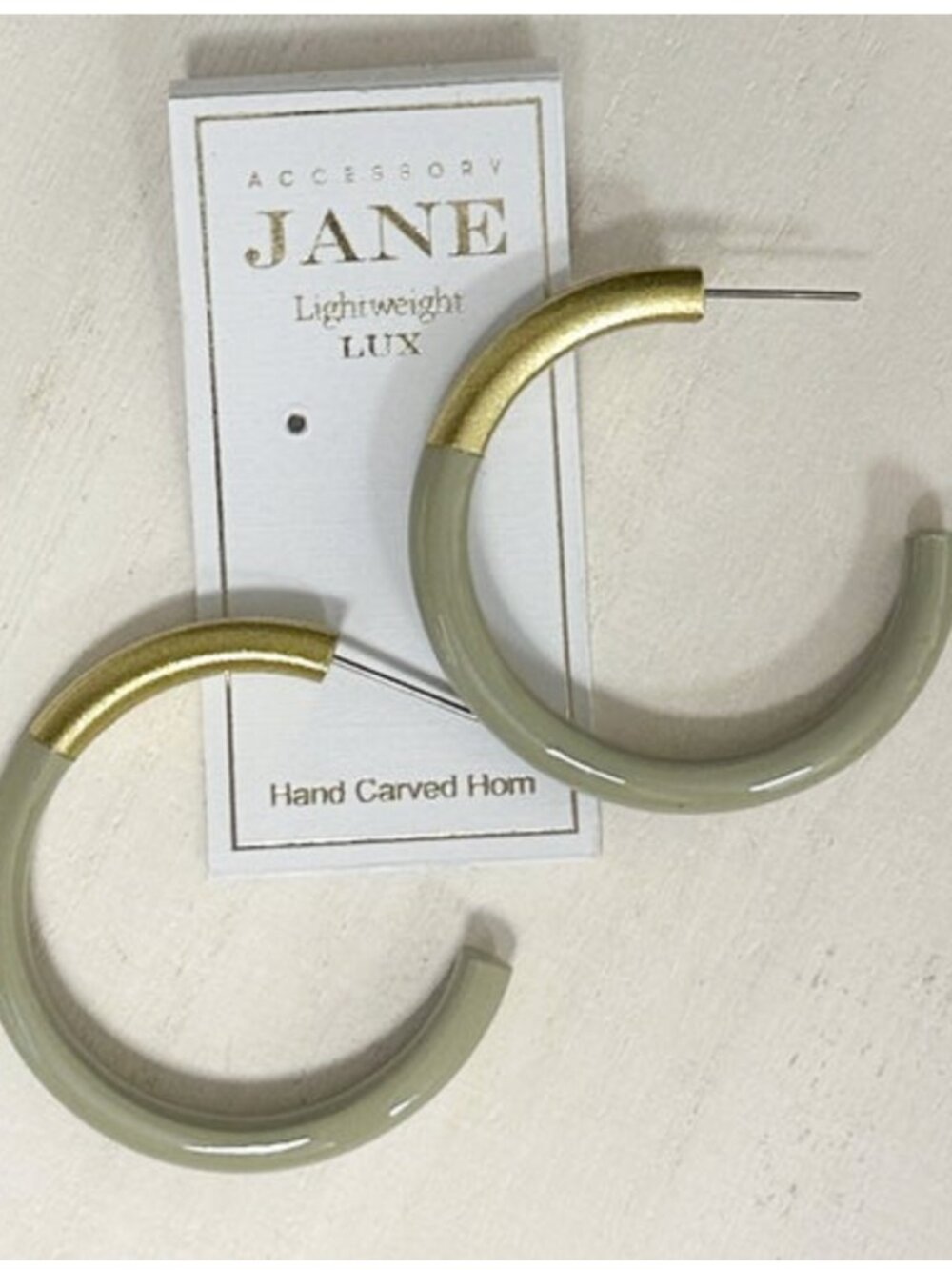 Accessory Jane Liz Hoop Earring, Clay